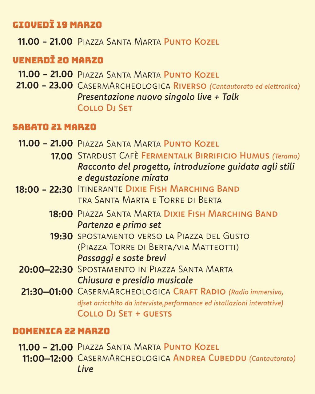 Programma Fermento in Centro