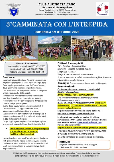Camminata con l'Intrepida