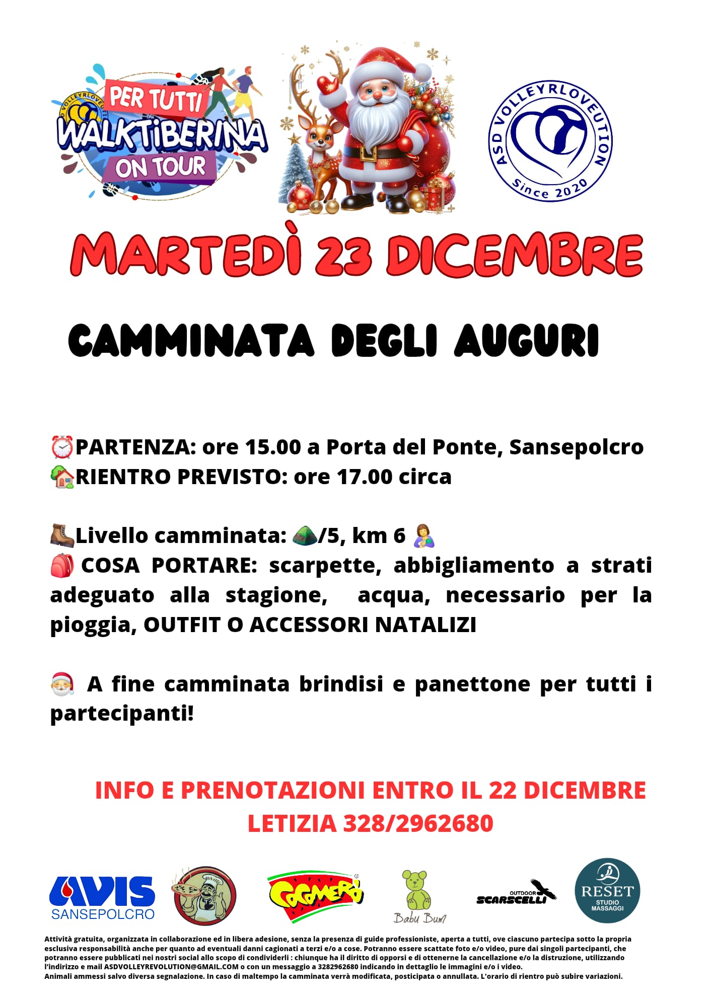 Camminata degli auguri - 23 dicembre