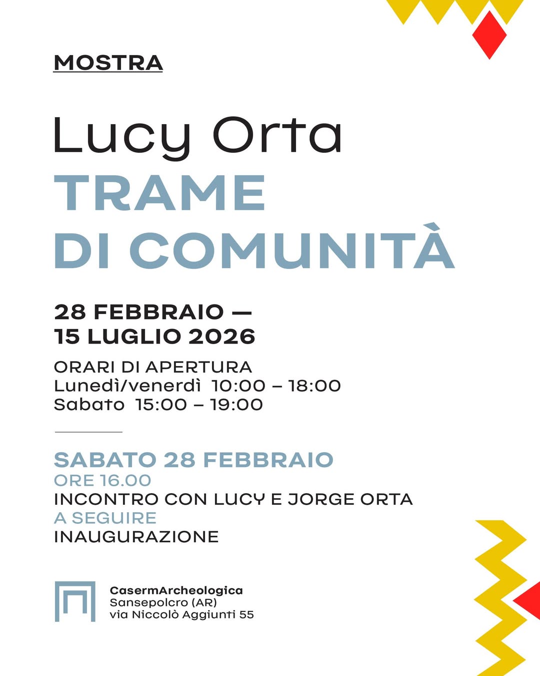 Mostra Lucy Orta Trame di Comunit�