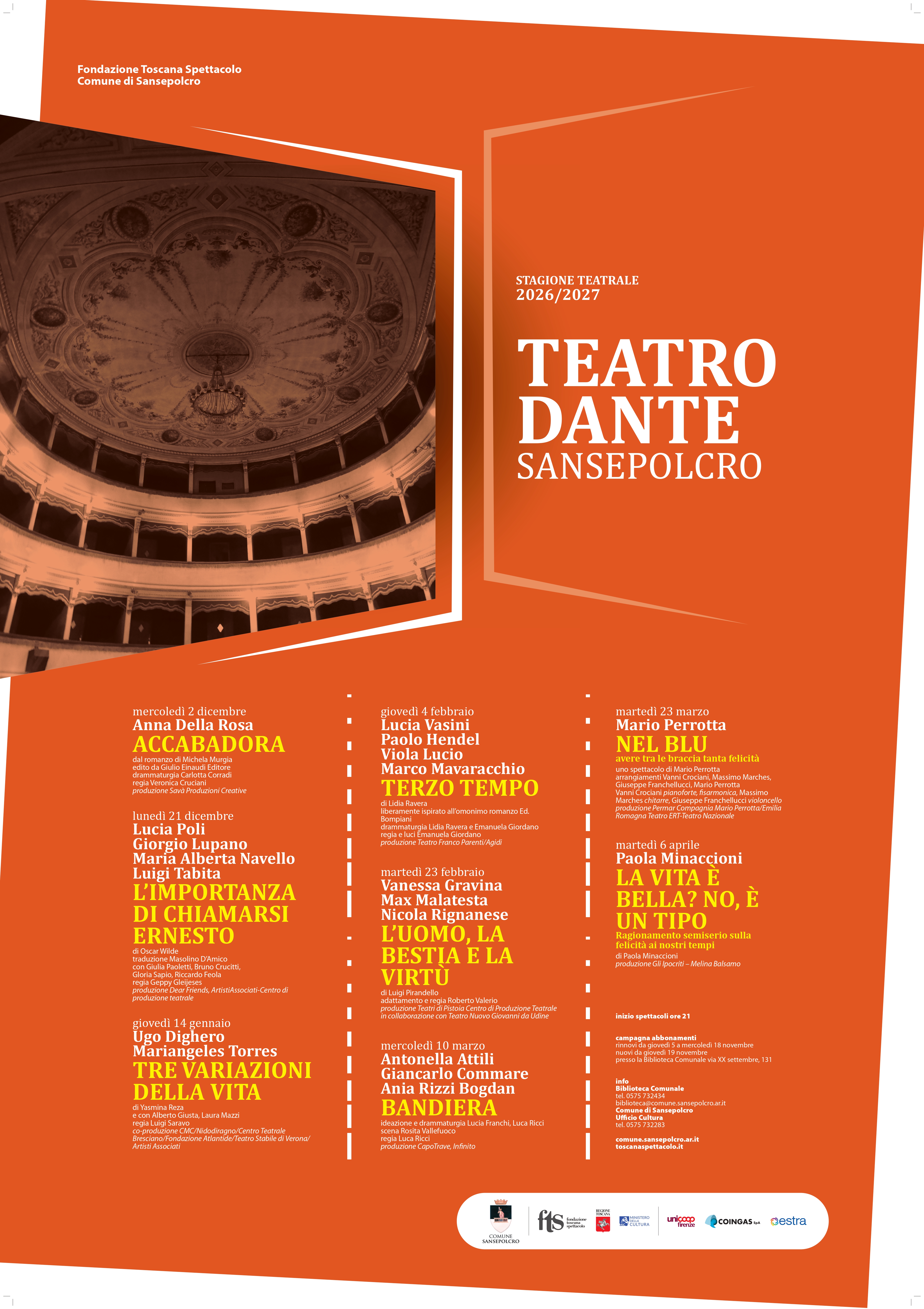 Programma Stagione Teatro Dante 2026/2027