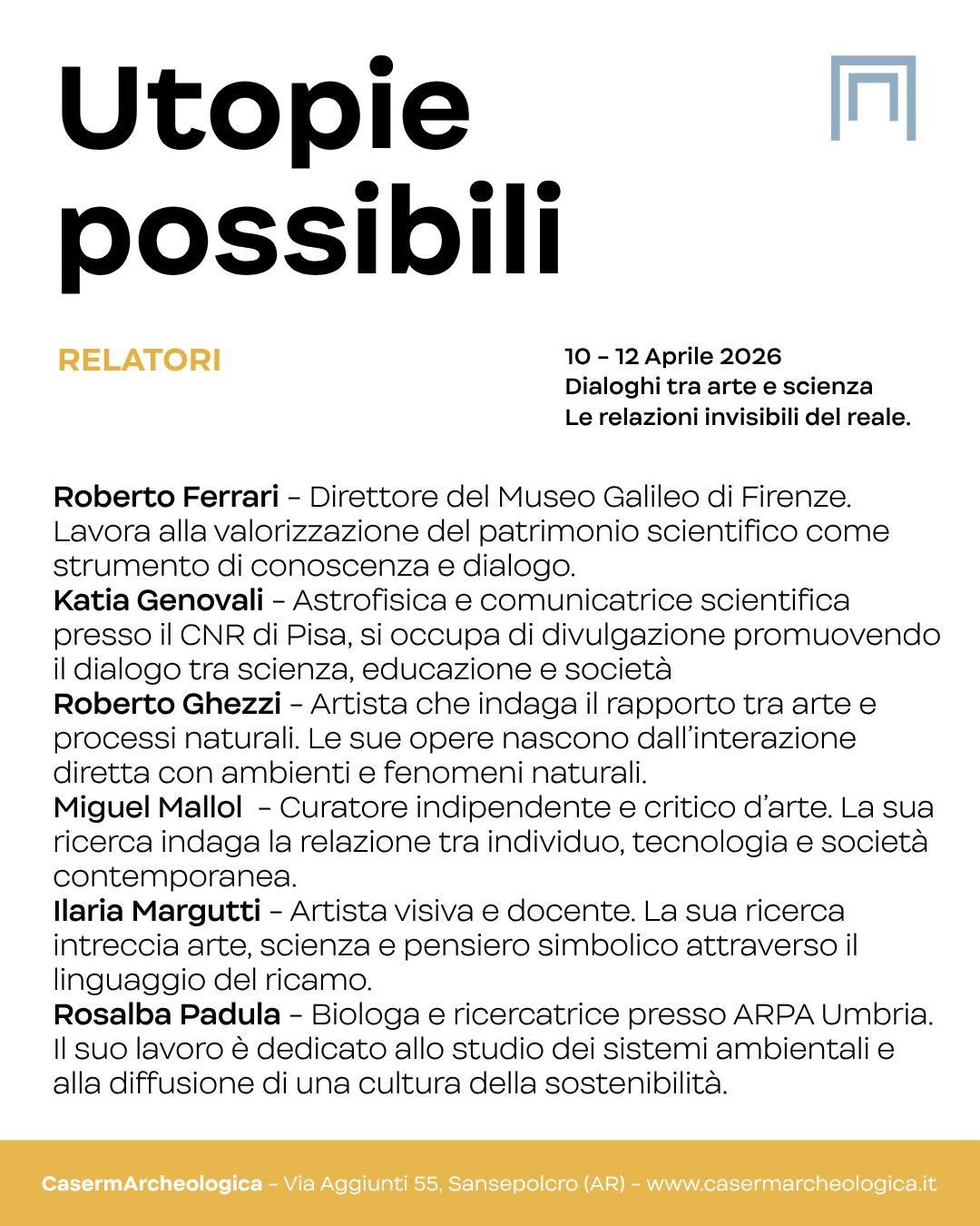 Relatori Utopie Possibili