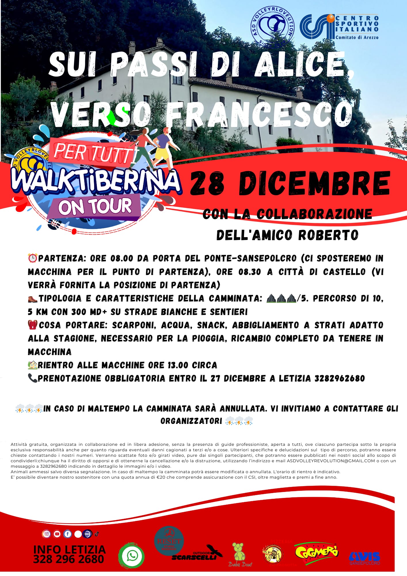 Walktiberina 28 dicembre