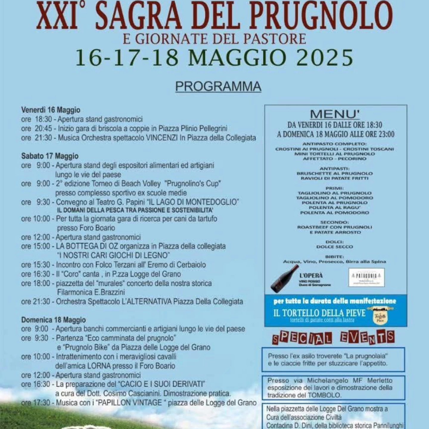 Sagra del Prugnolo - 16/17/18 maggio 2025