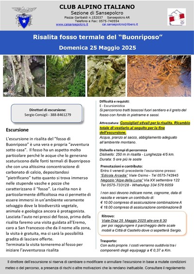 Risalita Fosso Termale del Buonriposo