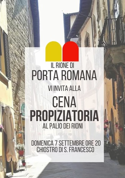 Cena Propiziatoria al Palio dei Rioni